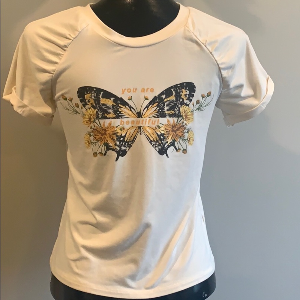 💥Bundle 3for$10 Graphic T Butterfly “you are beautiful”